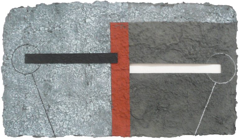 Gerhard Walter Feuchter | DUALE SYSTEME 1 | 2005 | gegossenes Papier | 28 x 49 cm | Galerie Moench Berlin