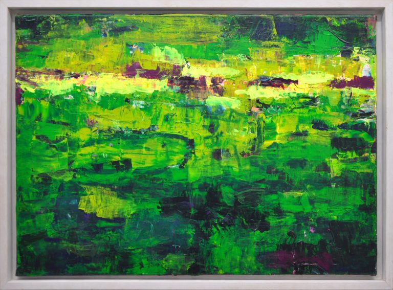 Evelyn Garden | MEKONG GRUEN 4 | 2012 | Malerei Mischtechnik auf Leinwand | 50 x 70 cm | Galerie Moench Berlin