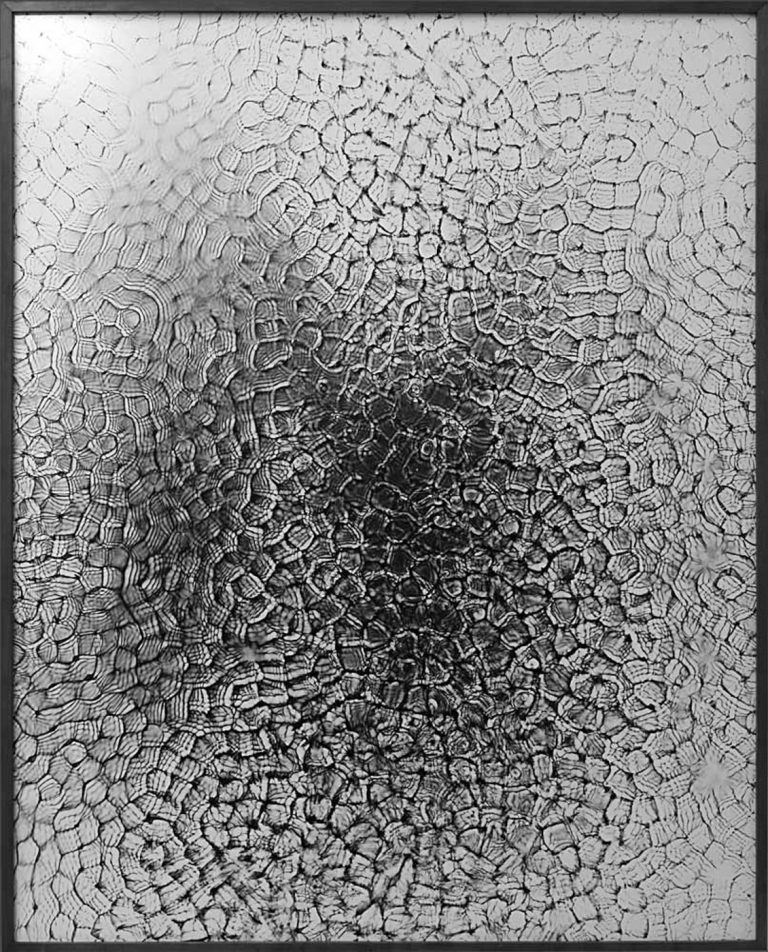 Friedrich Gobbesso | KAUSTIK 16,35 Hz/C0 | 2014 | Fotogramm auf Barytpapier, auf Aludibond | 127 x 102 cm | Galerie Moench Berlin