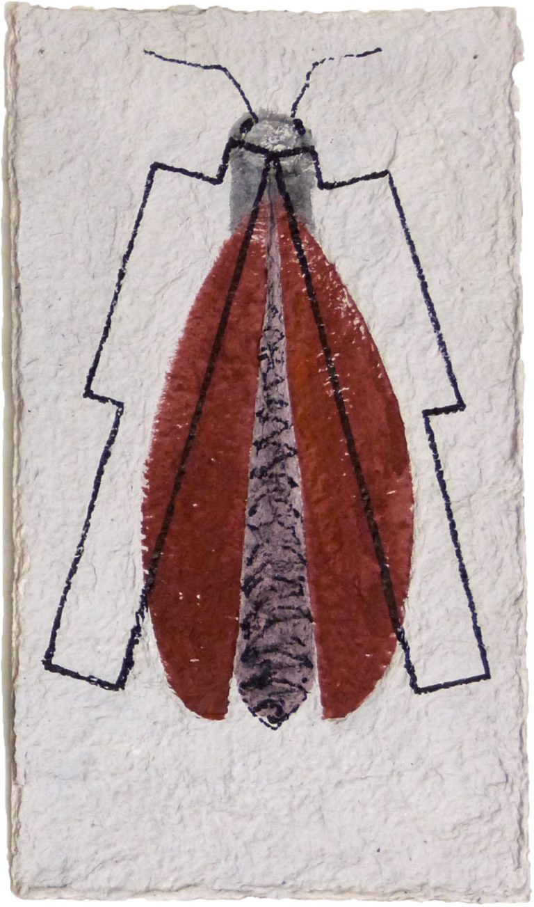 Gerhard Walter Feuchter | DIE VERWANDLUNG | aus der Serie Hommage a Kafka | seit 2012 | Papierguss, Acryl, Pigment und Asche | 50 x 27 cm | Galerie Moench Berlin