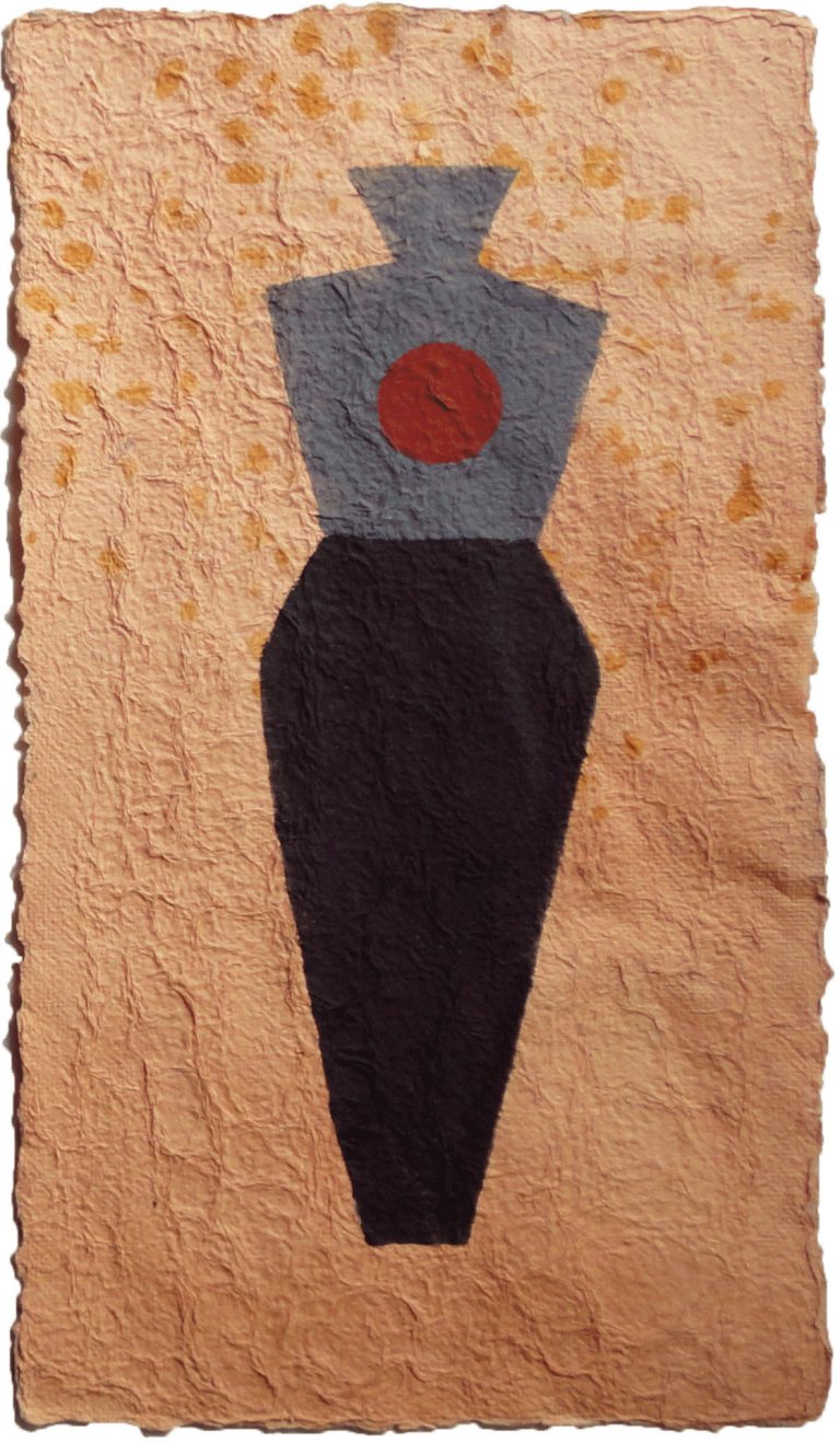 Gerhard Walter Feuchter | PRIVATMENSCH | aus der Serie Hommage a Kafka | seit 2012 | Papierguss, Acryl, Pigment und Asche | 50 x 27 cm | Galerie Moench Berlin