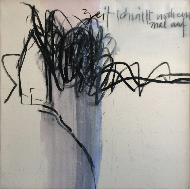 Helmut Klock | ZWISCHEN STADTFLOWERS | 2017 | Kohle und Acryl auf Leinwand | Galerie Moench Berlin