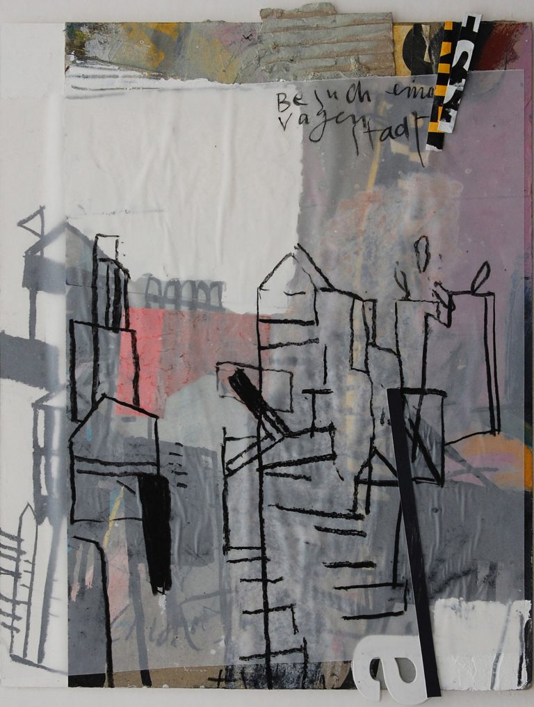 Helmut Klock | BESUCH EINER VAGEN STADT | 2012 | Collage | Galerie Moench Berlin