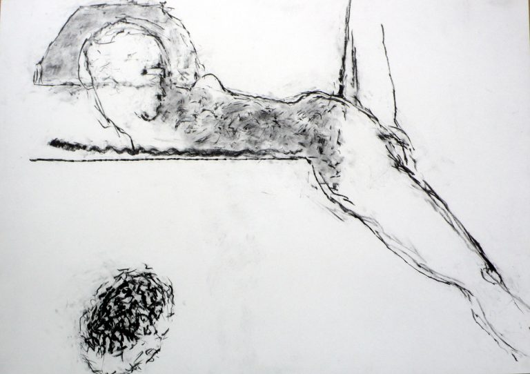 Max Hari | aus der Serie SCHAUER (17) | 2005-2007 | Kohle auf Papier | Galerie Moench Berlin