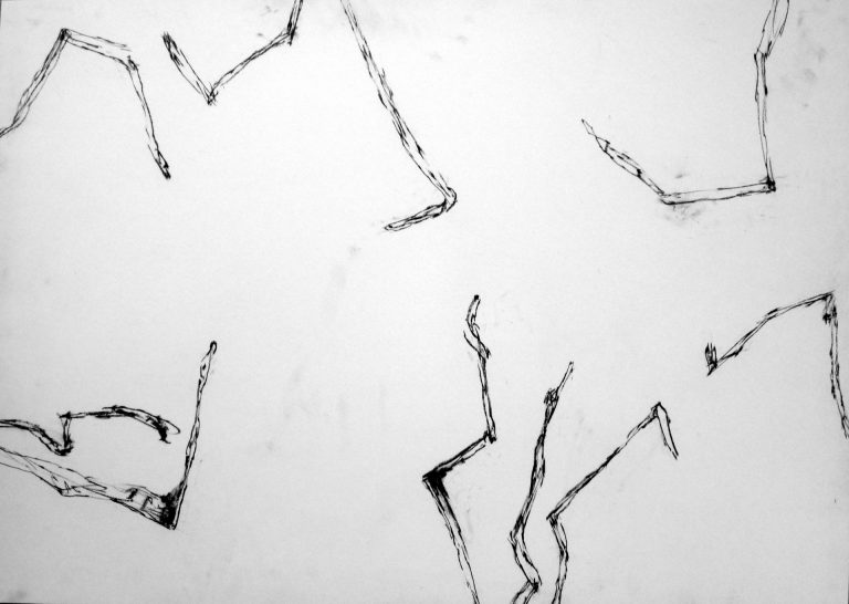 Max Hari | aus der Serie SCHAUER (20) | 2005-2007 | Kohle auf Papier | Galerie Moench Berlin