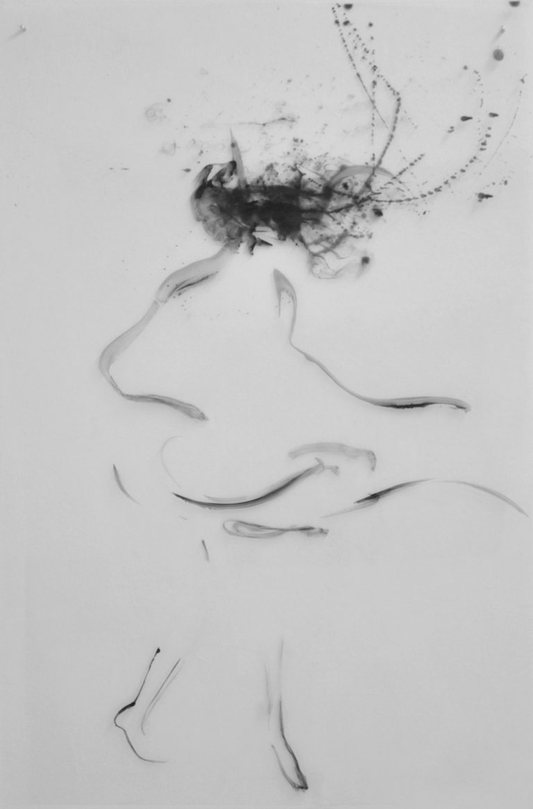 Victorine Mueller | LES INVITEES / DIE EINGELADENEN | ohne Titel | 2015 | Glasmalfarbe auf Acrylglas | 150 x 100 cm | Galerie Moench Berlin