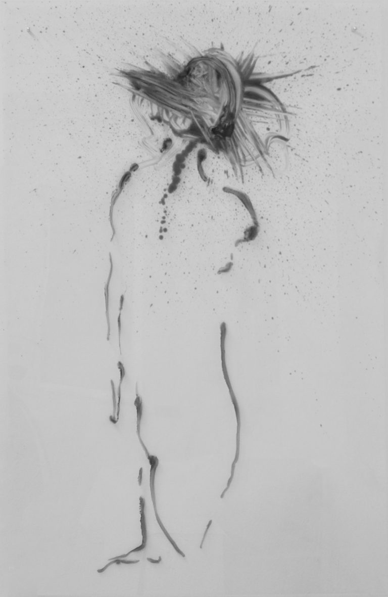 Victorine Mueller | LES INVITEES / DIE EINGELADENEN | ohne Titel | 2015 | Glasmalfarbe auf Acrylglas | 152 x 102 cm | Galerie Moench Berlin