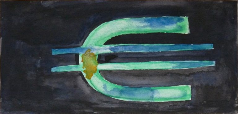 Thomas Muellenbach | U5 | aus der Serie Halb-Original | 2006-2013 | Aquarell auf Papier | Galerie Moench Berlin