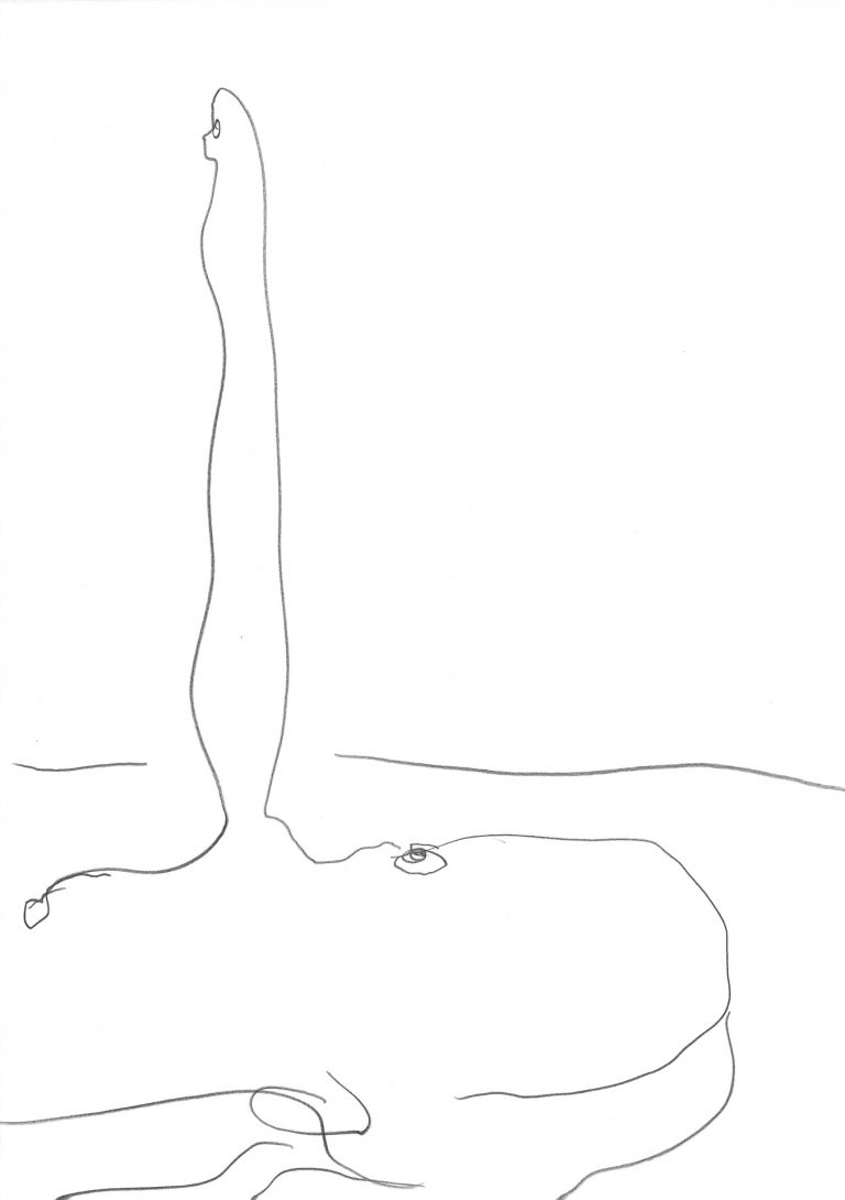 Thomas Muellenbach | CONTROL OF OUTER SPACE | aus der Serie Linientreu | 2013 | Graphit auf Papier | 29,7 x 21 cm | Galerie Moench Berlin