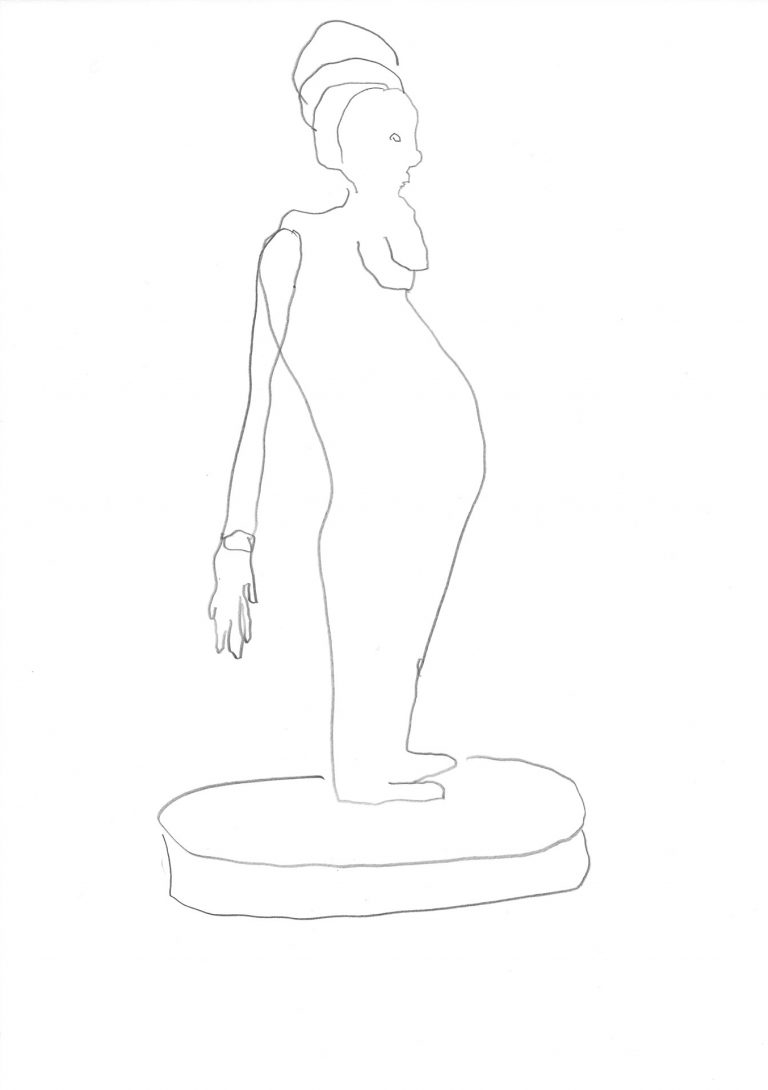 Thomas Muellenbach | HAHN | aus der Serie Linientreu | 2013 | Graphit auf Papier | 29,7 x 21 cm | Galerie Moench Berlin