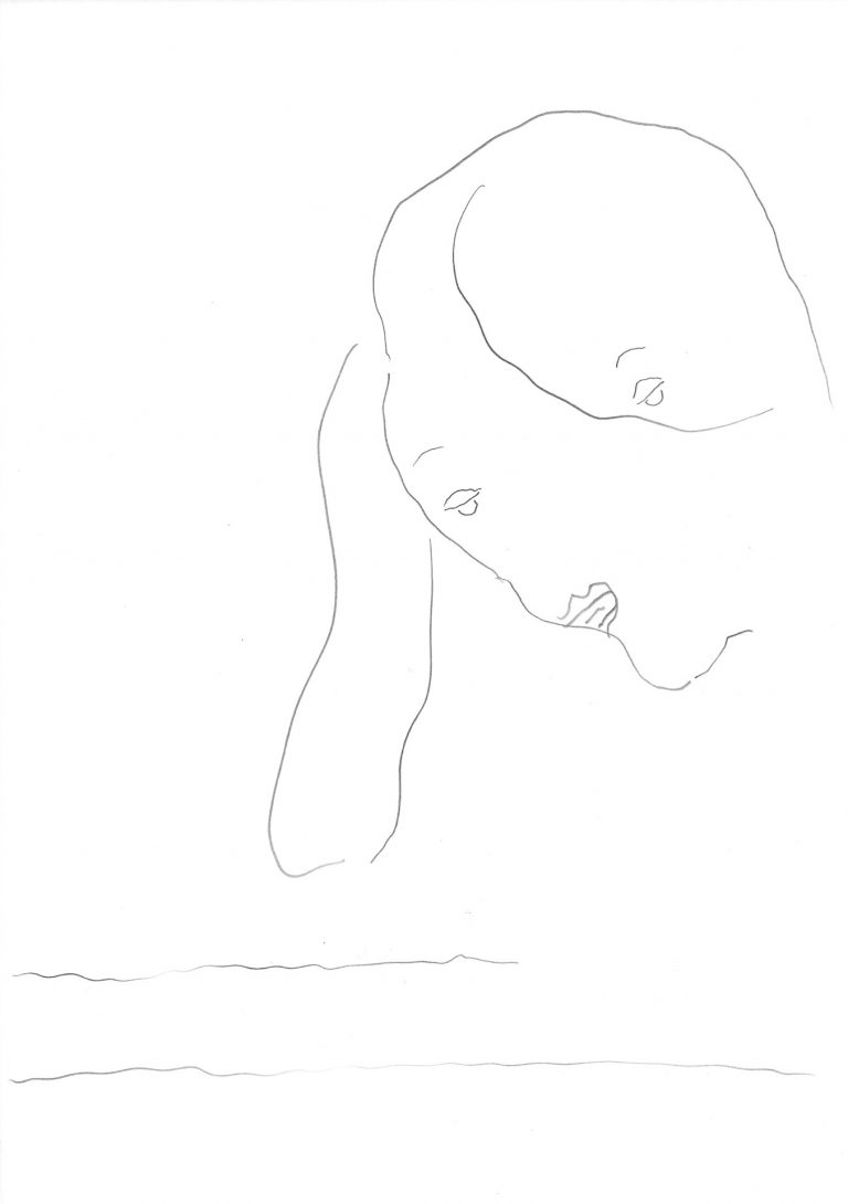 Thomas Muellenbach | SCHOENHEIT AM MEER | aus der Serie Linientreu | 2013 | Graphit auf Papier | 29,7 x 21 cm | Galerie Moench Berlin