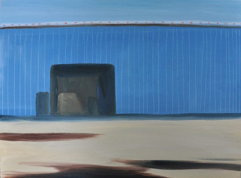 Thomas Muellenbach | Halle | 2017 | Oel auf Malkarton | 40 x 50 cm | zeitgenoessische Malerei | Galerie Moench Berlin