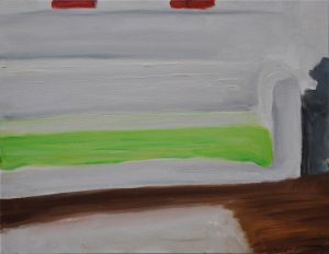 Thomas Muellenbach | Sofa | 2017 | Oel auf Malkarton | 40 x 50 cm | zeitgenoessische Malerei | Galerie Moench Berlin